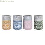 DKD Տան դեկորի երեսպատման ծաղկաման՝ կապույտ, վարդագույն, ցեմենտե, կանաչ, դեղին (12 x 12 x 18 սմ) (4 հատ)