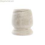 DKD Տան դեկորի ծաղկաման՝ շագանակագույն, բնական պաոլովնիայի փայտից, բոհո ոճով, 16 x 16 x 18 սմ (2 հատ)