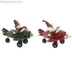 Սուրբ Ծննդյան խաղալիք DKD տան դեկորի համար նախատեսված ինքնաթիռ մետաղական (36,5 x 23 x 25 սմ) (2 հատ)