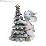 Սուրբ Ծննդյան խաղալիք DKD տան դեկորի մկնիկի խեժ (10 x 6,5 x 11 սմ) (2 հատ)