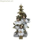 Սուրբ Ծննդյան խաղալիք DKD տան դեկորի համար՝ խեժից պատրաստված տղաների համար (11,5 x 11,5 x 21 սմ) (2 հատ)