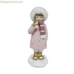 Սուրբ Ծննդյան խաղալիք DKD տան դեկորի համար՝ խեժե աղջիկների համար (4 x 4 x 9,5 սմ) (2 հատ)