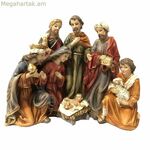 Սուրբ Ծննդյան հավաքածու DKD տան դեկորի խեժից (23 x 12,5 x 19,5 սմ) (2 հատ)