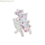 Սուրբ Ծննդյան խաղալիք DKD Տան դեկորի մկնիկի խեժ (8 x 5,5 x 10 սմ)