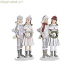 Սուրբ Ծննդյան խաղալիքներ DKD տան դեկորի խեժից զույգ (10,5 x 7 x 20,5 սմ) (2 հատ)