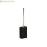 Զուգարանի խոզանակ DKD Home Decor Սև Ոսկեգույն Ռեզին 10 x 6 x 40 սմ