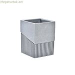 Ատամի խոզանակի պահոց DKD Home Decor մոխրագույն խեժ 7,6 x 7,6 x 10 սմ