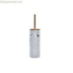 Զուգարանի խոզանակ DKD Home Decor սպիտակ բնական մետաղական խեժ բնական ռետին մարմար սկանդինավյան 30 x 40 սմ 10,3 x 10,3 x 38 սմ