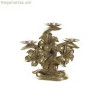 Մոմակալ DKD տան դեկոր 26 x 12 x 23 սմ Ոսկեգույն խեժից պատրաստված ծաղկային