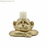 Մոմակալ DKD Տան Դեկոր Ոսկեգույն Ռեզին 21 x 15 x 12 սմ