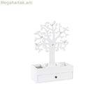 Զարդերի տուփ DKD Տան դեկոր Սպիտակ MDF Փայտ (24 x 12 x 36 սմ)