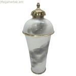 Ծաղկաման DKD Տան Դեկոր Ոսկեգույն Ալյումինե Երկգույն Երկաթե Ժամանակակից (17 x 17 x 41 սմ)