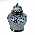 Tibor DKD տան դեկոր՝ ճենապակյա, ոսկեգույն, սպիտակ, գաղութային ոճով (22 x 22 x 30 սմ)