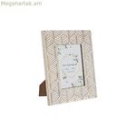 Լուսանկարի շրջանակ DKD Home Decor 22,5 x 2 x 28 սմ Crystal Brown White Mango փայտ Urban