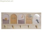 Հագուստի կախիչ DKD Տան դեկոր 56 x 5 x 23,5 սմ Բնական բազմագույն MDF Փայտ Բոհո