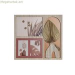 Լուսանկարի շրջանակ DKD Տան դեկոր 43 x 1,2 x 40 սմ Բնական բազմագույն MDF Փայտ Բոհո