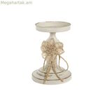 Մոմակալ DKD տան դեկոր 13 x 13 x 17,5 սմ մետաղական սպիտակ