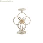 Մոմակալ DKD տան դեկոր 24 x 13 x 34 սմ մետաղական սպիտակ