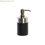 Օճառի դիսպենսեր DKD Home Decor արծաթագույն սև չժանգոտվող պողպատից, խեժ 7 x 7 x 17 սմ