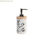 Օճառի դիսպենսեր DKD Տան դեկոր 8 x 9 x 17,5 սմ Սև, Սպիտակ, Քարե իրեր