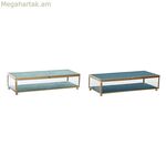 Զարդերի տուփ DKD Տան դեկոր Բյուրեղապակյա մետաղական փիրուզագույն երկնագույն 25 x 10 x 5 սմ (2 հատ)