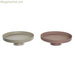 Կենտրոնական զարդարանք DKD տան դեկորի համար՝ բեժ, վարդագույն երկաթ, 31 x 31 x 9 սմ (2 հատ)