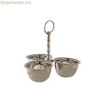 Կենտրոնական զարդարանք DKD տան դեկորի համար՝ արծաթագույն ակրիլային ալյումինե, 24 x 24 x 18 սմ