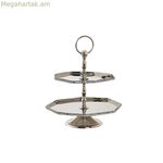 Կենտրոնական զարդարանք DKD տան դեկորի համար՝ արծաթագույն ակրիլային ալյումինե, 23 x 23 x 22 սմ