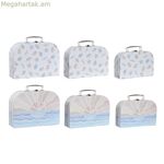 Դեկորատիվ տուփերի հավաքածու DKD Home Decor բազմագույն մետաղական ստվարաթուղթ 28 x 9,5 x 20 սմ (2 հատ)