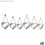 Հայելիների հավաքածու DKD Տան դեկոր Սկանդինավյան բյուրեղյա սև ոսկեգույն պոլիպրոպիլեն (26 x 3 x 26 սմ) (2 հատ)