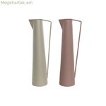 Ծաղկաման DKD տան դեկոր 15 x 11 x 45 սմ բեժ վարդագույն երկաթ (2 հատ)