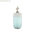 Ծաղկաման DKD Տան դեկոր Կապույտ Ալյումինե Բյուրեղապակյա Շերտ Միջերկրածովյան 9 x 17 x 43 սմ