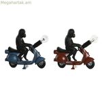 Սեղանի լամպ DKD Home Decor 24,5 x 10 x 23,5 սմ Կարմիր Կապույտ Ռեզին 220 Վ 40 Վտ (2 հատ)