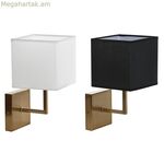 Պատի լամպ DKD տան դեկոր Սպիտակ Սև Ոսկեգույն 50 Վտ 220 Վ 15 x 19 x 27 սմ 15 x 19 x 30 սմ (2 հատ)