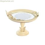 Կենտրոնական դեկոր DKD տան դեկորի բեժ խեժե հայելի 24 x 22,6 x 18 սմ