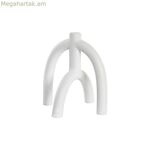 Մոմակալ DKD Home Decor Scandi 21,5 x 21,5 x 23 սմ սպիտակ խեժ