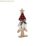 Սուրբ Ծննդյան խաղալիք DKD տան դեկոր սև-կարմիր եղևնի 11,5 x 4 x 31 սմ