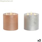 LED մոմ DKD տան դեկորի համար՝ ոսկեգույն, արծաթագույն, 15 x 15 x 15 սմ (AA) (2 հատ)