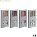 Մոմերի հավաքածու DKD տան դեկորի համար, երկգույն, 2 x 2 x 18,5 սմ, 4 հատ (4 հատ)