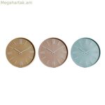 Պատի ժամացույց Home ESPRIT Կապույտ Վարդագույն Մանանեխ PVC 30 x 4 x 30 սմ (3 հատ)