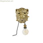 Պատի լամպ Home ESPRIT Golden Resin 50 Վտ Ժամանակակից Bulldog 220 Վ 25 x 23 x 29 սմ