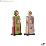 Դեկորատիվ ֆիգուր Home ESPRIT Magenta Pistachio Vintage gasolinera 7 x 4 x 17 սմ (2 հատ)