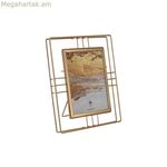 Լուսանկարի շրջանակ Home ESPRIT Ոսկեգույն մետաղական բյուրեղյա 18,5 x 2,5 x 23,5 սմ (12 հատ)