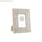 Լուսանկարի շրջանակ DKD Տան դեկոր Սպիտակ բնական բյուրեղապակյա մանգոյի փայտից՝ հնդիկ տղամարդ 20 x 1,3 x 25 սմ