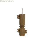 Մոմակալ Home ESPRIT շագանակագույն խեժից պատրաստված փայտ 15 x 9,5 x 35 սմ