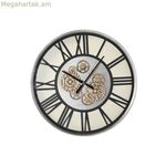 Պատի ժամացույց Home ESPRIT սև մետաղական բյուրեղապակյա 60 x 8 x 60 սմ