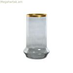 Մոմակալ Home ESPRIT Կապույտ Ոսկեգույն Բյուրեղյա 17 x 17 x 28 սմ