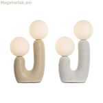 Սեղանի լամպ Home ESPRIT Սպիտակ Բեժ Կերամիկական Բյուրեղ 220 V 20 x 11 x 31 սմ (2 հատ)