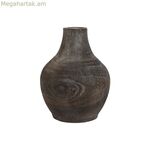 Ծաղկաման Home ESPRIT Մուգ մոխրագույն Պաոլովնիայի փայտ Գաղութային ոճի Հնեցված ծածկույթ 16 x 16 x 24 սմ