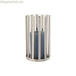 Մոմակալ Home ESPRIT Արծաթագույն Բյուրեղապակյա Պողպատ 12 x 12 x 20 սմ